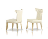 Beatrice White Leather Dining Chair