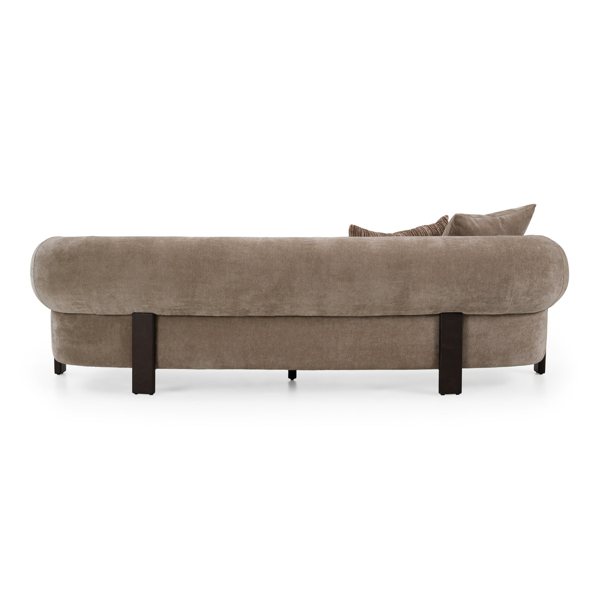 Arnaud Modern Tan Fabric + Brown Oak Sofa