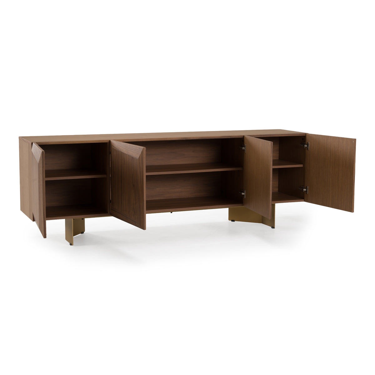 Artizan Modern Walnut + Gold Buffet