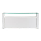 Ashley Modern Glass + White Fiberglass Buffet
