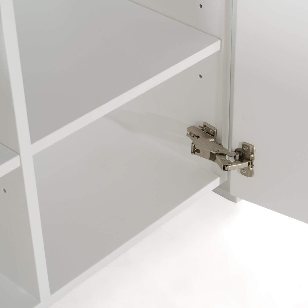 Ashley Modern Glass + White Fiberglass Buffet
