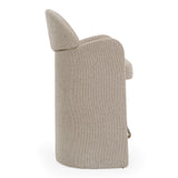 Ashley Modern Beige Fabric + Brushed Brass Counter Chair