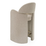 Ashley Modern Beige Fabric + Brushed Brass Counter Chair