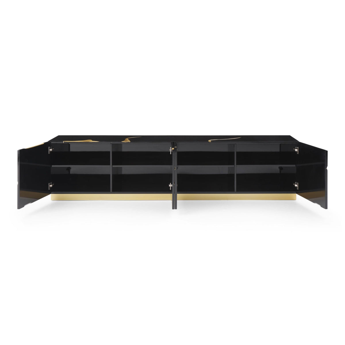 Aspen Modern Black & Gold TV Stand