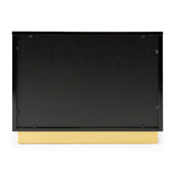 Aspen Modern Wide Black and Gold Nightstand