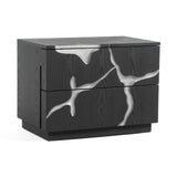Penelope + Aspen Modern Beige Velvet + Brown Ash Bedroom Set