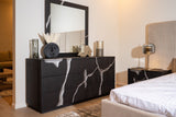 Aspen Modern Matte Brown Ash & Silver Dresser
