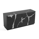 Aspen Modern Matte Brown Ash & Silver Dresser