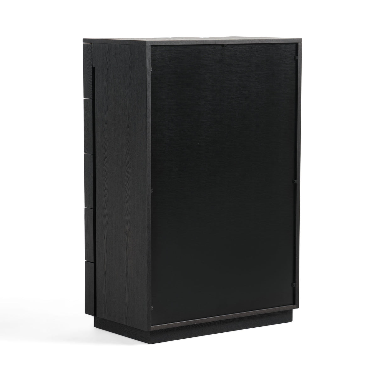 Aspen Modern Matte Brown Ash & Silver Chest