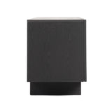 Aspen Modern Matte Brown Ash & Silver TV Stand