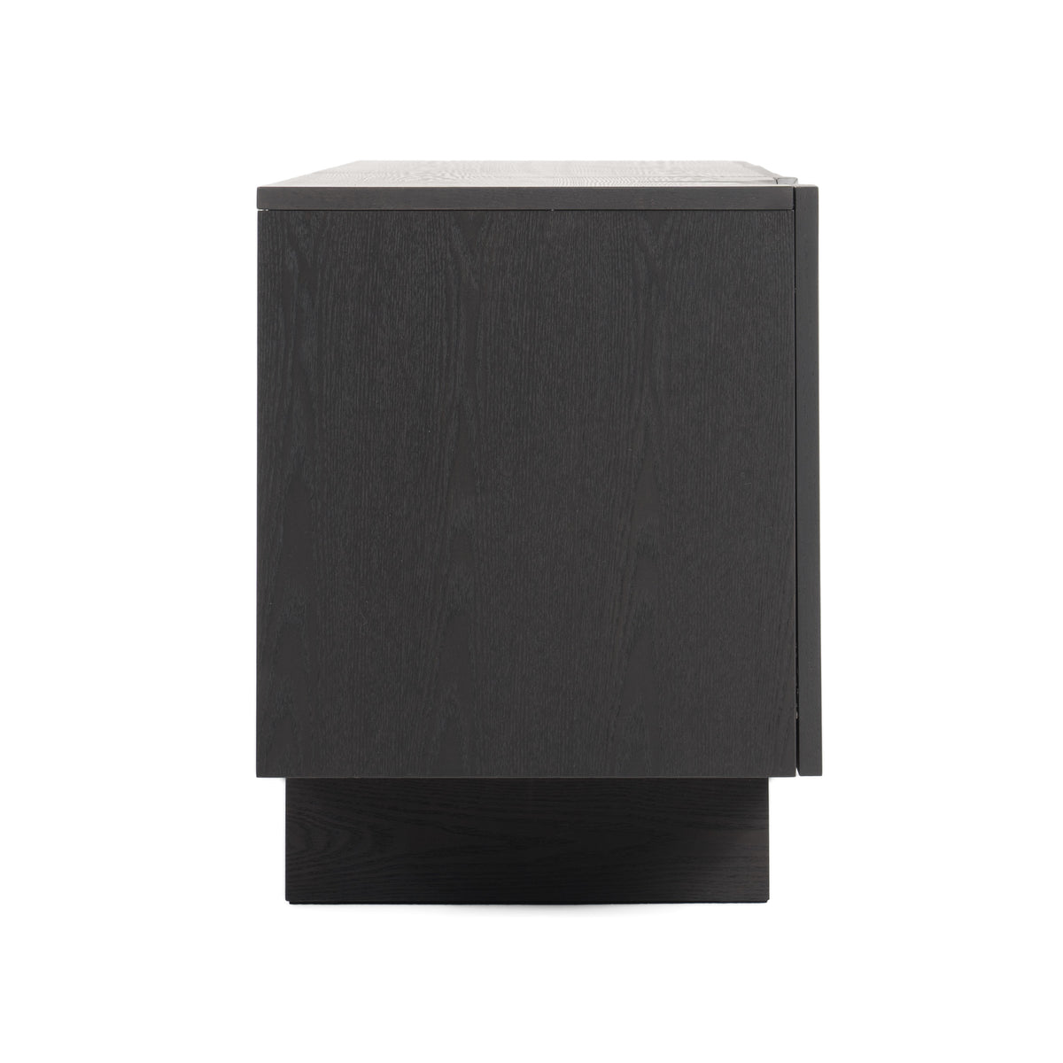 Aspen Modern Matte Brown Ash & Silver TV Stand