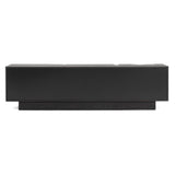 Aspen Modern Matte Brown Ash & Silver TV Stand