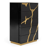 Aspen Modern Black & Gold Wide Chest