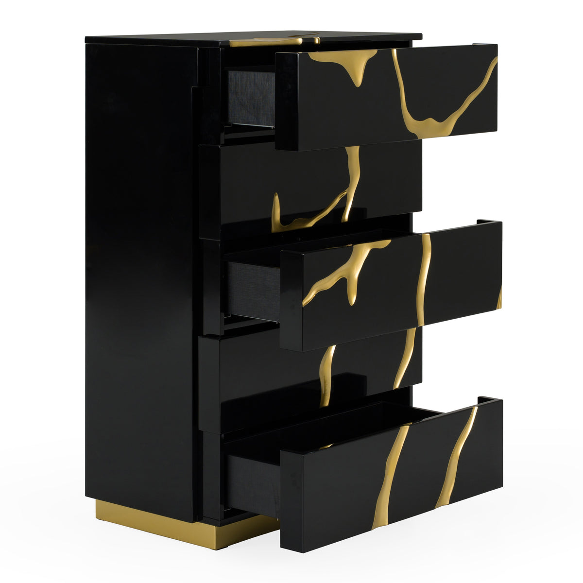 Aspen Modern Black & Gold Wide Chest