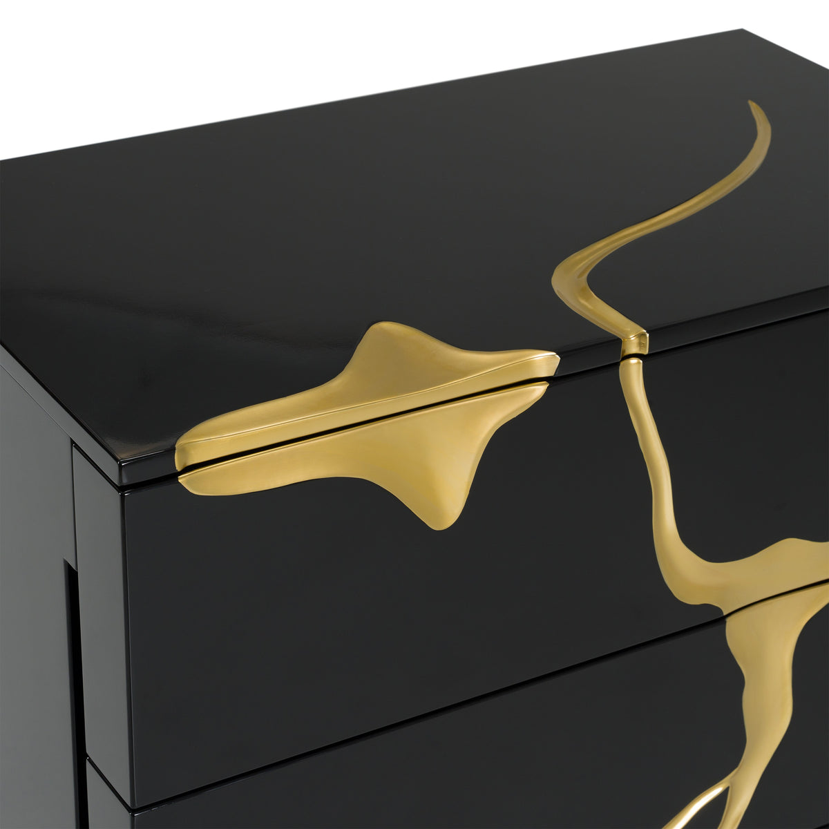 Aspen Modern Black & Gold Wide Chest