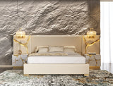 Aspen Modern Beige + White + Gold Bedroom Set