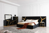 Aspen Modern Black and Gold Dresser