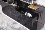 Aspen Modern High Gloss Black & Gold Buffet