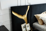 Aspen Modern Black + Gold Bed + Nightstands