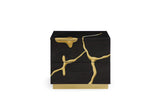 Aspen Modern Black + Gold Bed + Nightstands
