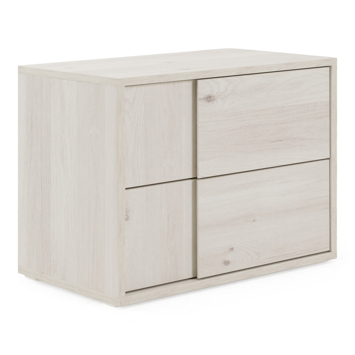 Asus Italian Modern White Washed Oak Nightstand