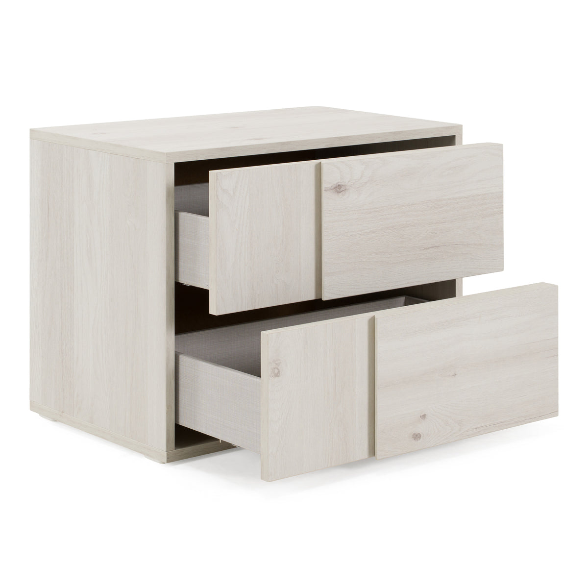 Asus Italian Modern White Washed Oak Nightstand