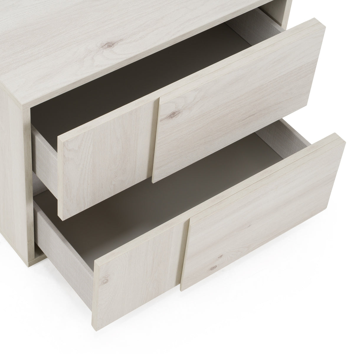 Asus Italian Modern White Washed Oak Nightstand
