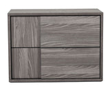 Asus Italian Modern Elm Grey Nightstand