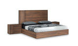 Asus Eastern King Italian Modern Walnut Bedroom Set