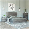 Queen Asus Italian Modern Elm Grey Bed