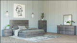 Queen Asus Italian Modern Elm Grey Bed
