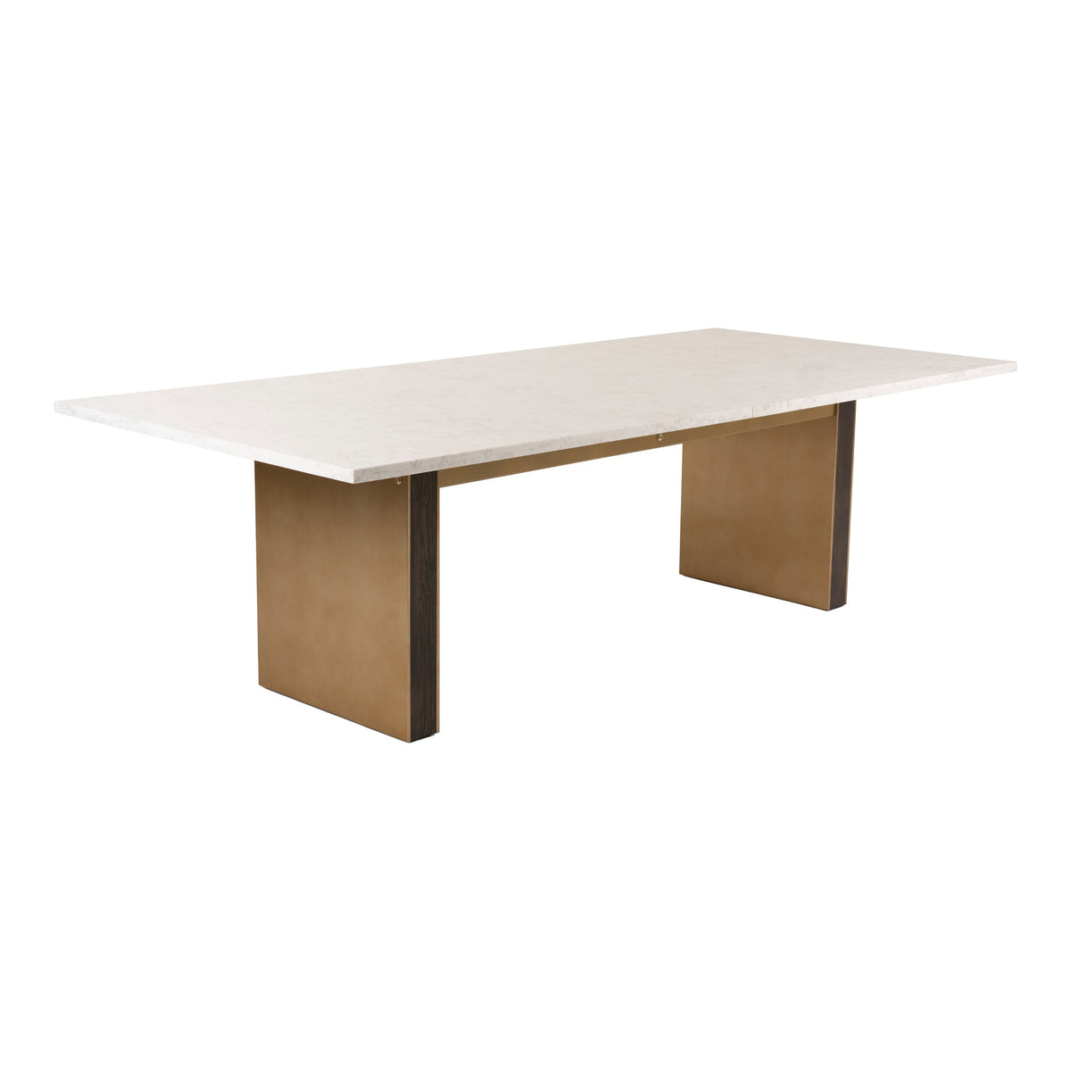 Auer White Marble & Gold Dining Table