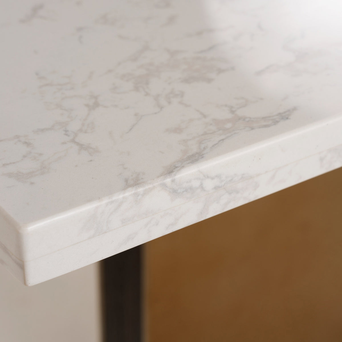 Auer White Marble & Gold Dining Table