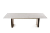 Mielcasa | White Modrest Auer White Marble & Gold Dining Table | SKU VGGM-DT-VALDERA-DT | MPN: 79738 | Free Delivery & Free Return