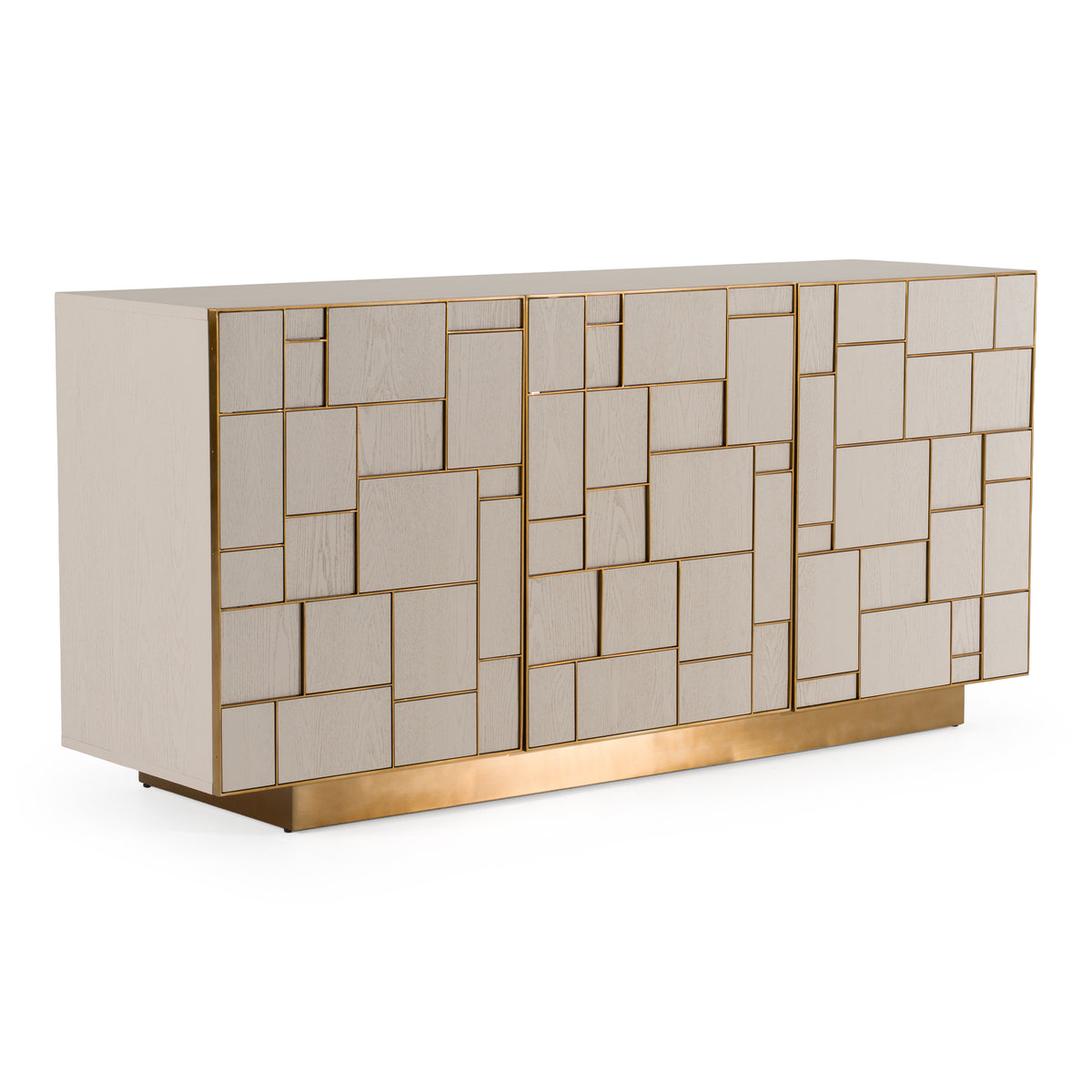 Auer Mid-Century Modern Cream Ash + Gold Buffet