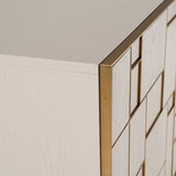 Auer Mid-Century Modern Cream Ash + Gold Buffet