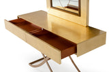 Aversa Gold Crocodile Console Table & Mirror