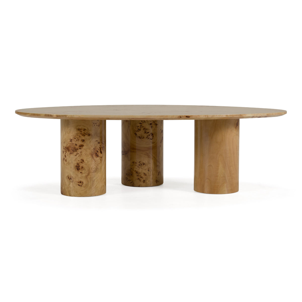 Avril Modern Burl Freeform Coffee Table