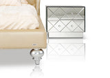 Monica Modern Champagne Leather Bed