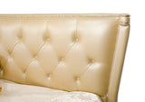 Monica Modern Champagne Leather Bed