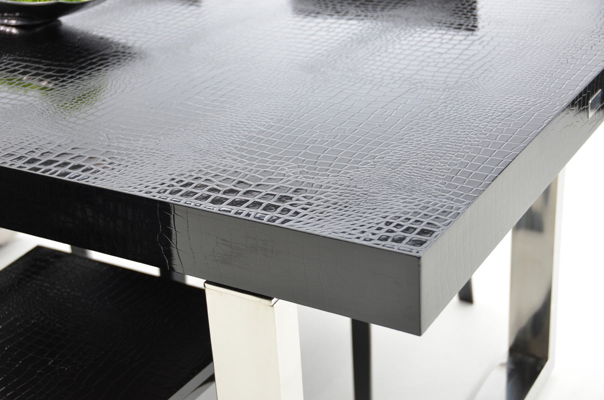 Skyline Crocodile Lacquer Extendable Dining Table additional view