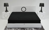 Ovidius Modern White Crocodile Lacquer Bed
