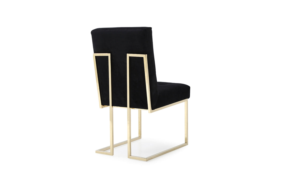 Legend Modern Black & Gold Dining Chair (Set of 2)