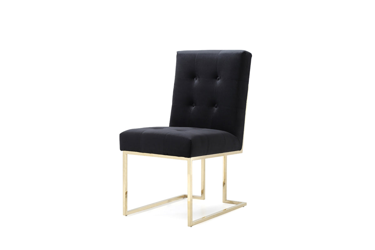 Legend Modern Black & Gold Dining Chair (Set of 2)