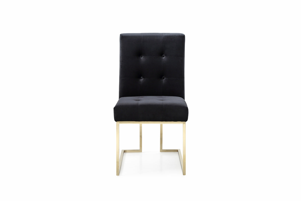 Legend Modern Black & Gold Dining Chair (Set of 2)