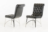 Silvie Modern Black Leatherette Dining Chair