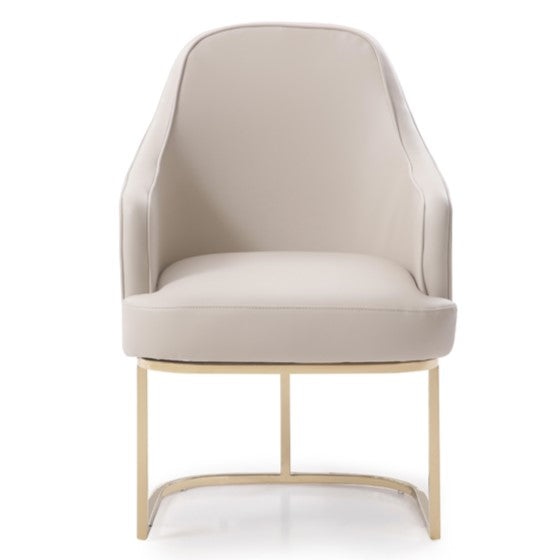 Tyler Modern Grey + Gold Dining Chair