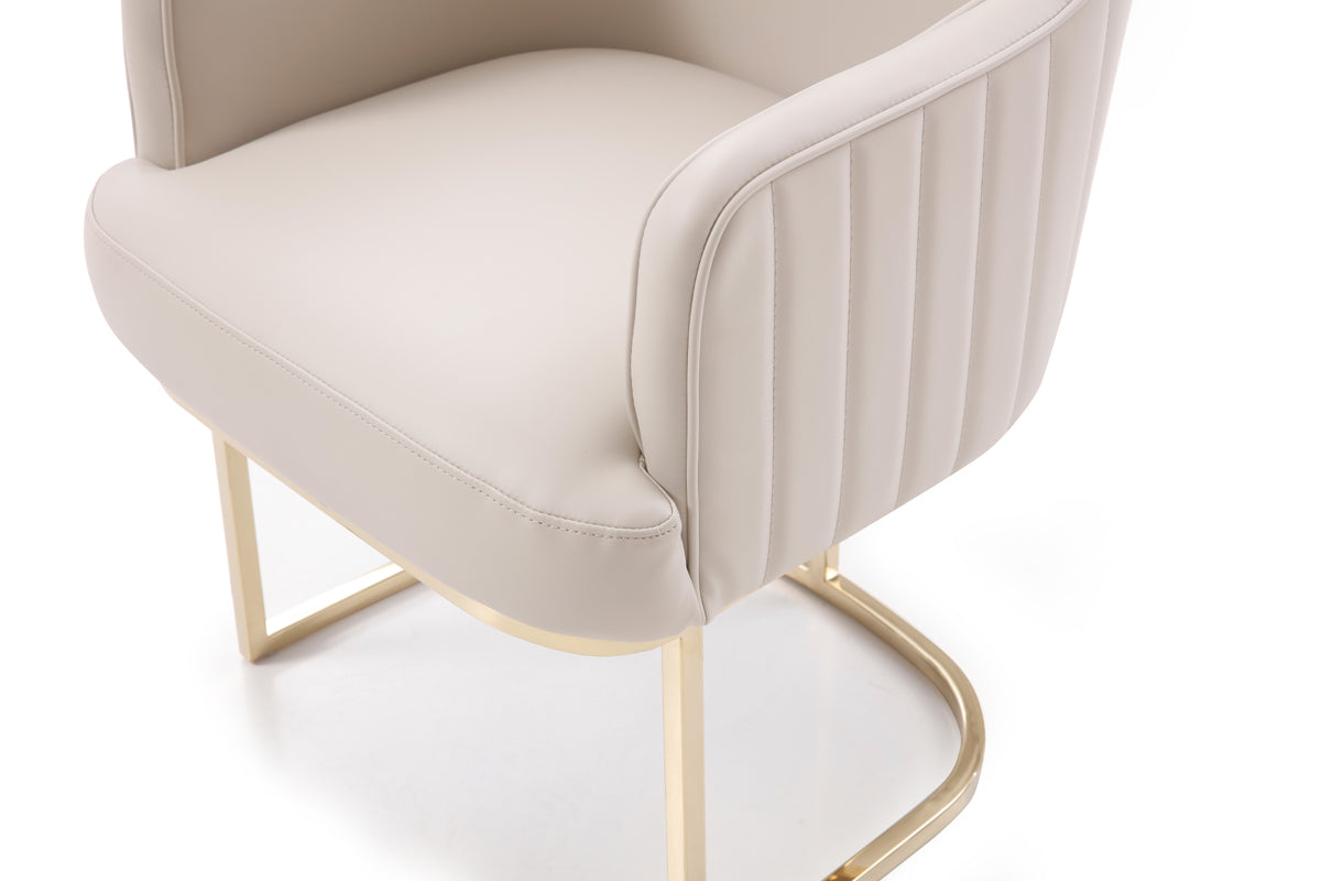 Tyler Modern Grey + Gold Dining Chair