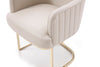 Tyler Modern Grey + Gold Dining Chair
