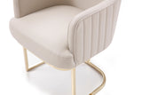 Tyler Modern Grey + Gold Dining Chair